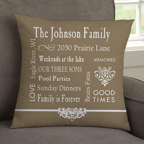 Personalized Keepsake Pillow - Family Memories - 11352