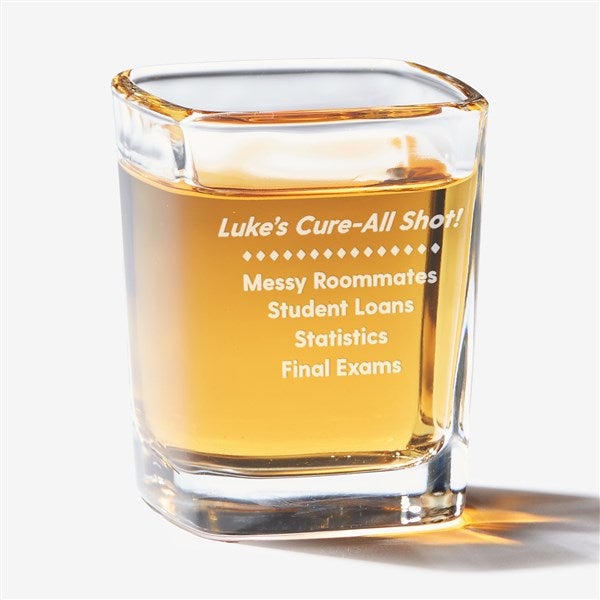 Personalized Shot Glass - College Troubles - 11512