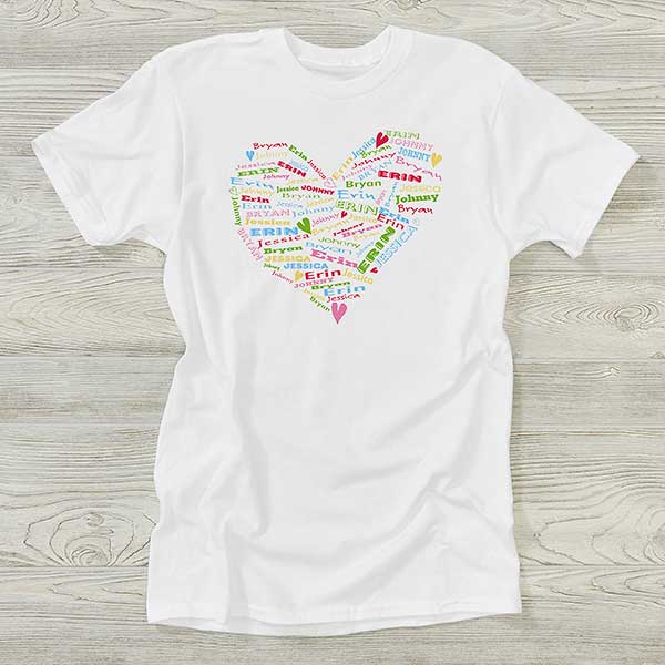 Personalized Womens Apparel - Heart Heart of Love - Black - 11522