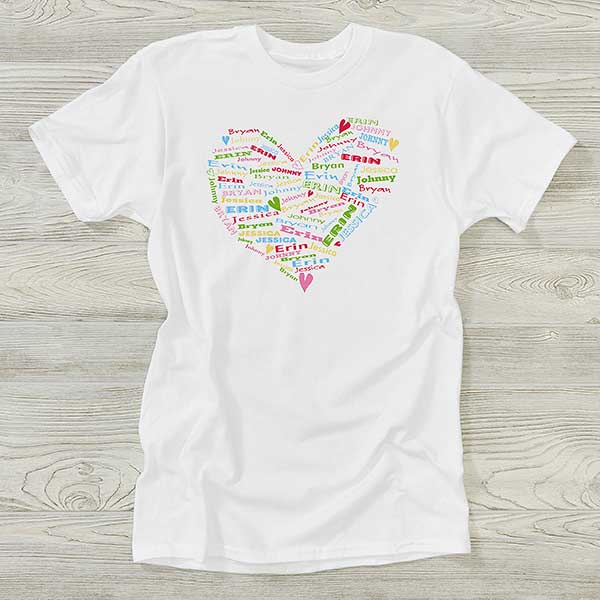 Personalized Womens Apparel - Heart Heart of Love - Black - 11522