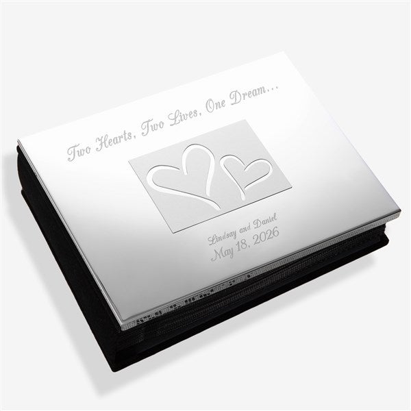 Engraved Silver Wedding Photo Album - Love Ever After - 1153