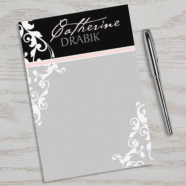 Personalized Notepads for Her - Damask - 11544