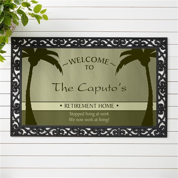 Personalized Retirement Doormat - We're Retired - 11558