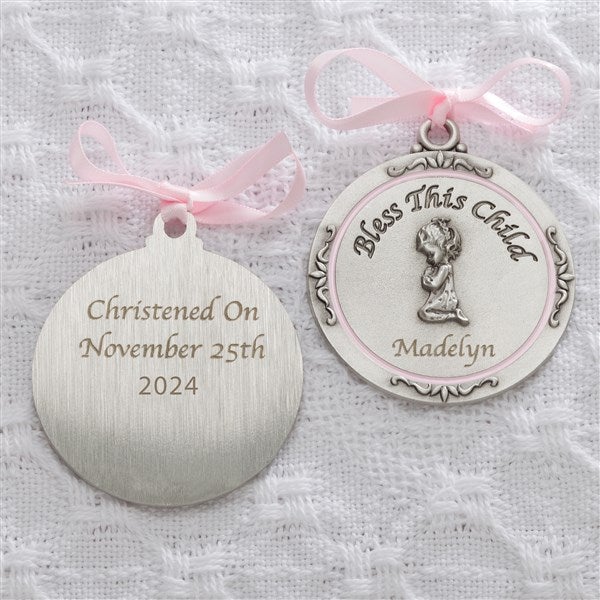 Baptism Blessings Personalized Crib Medallion