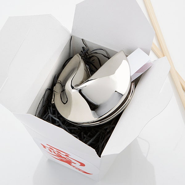 Personalized Silver Fortune Cookie Gift Fortunes of Love Design