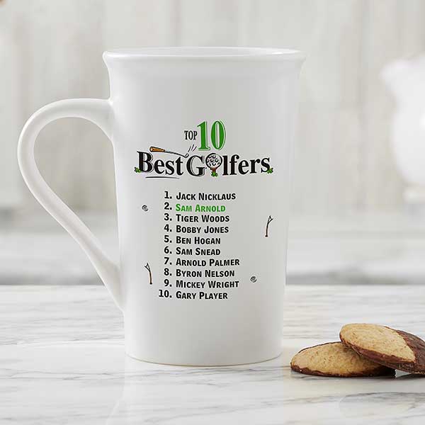 Personalized Golf Coffee Mugs - Top 10 Golfers - 11658