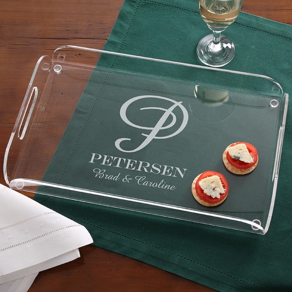 Monogrammed Acrylic Tray