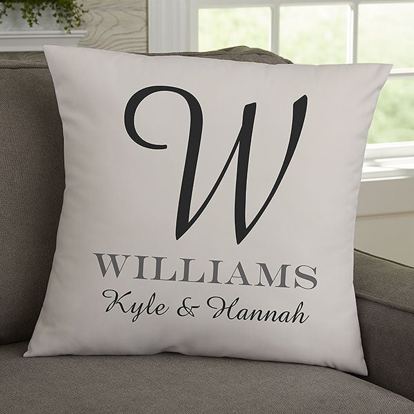 Personalized Throw Pillows - Family Monogram - 11686