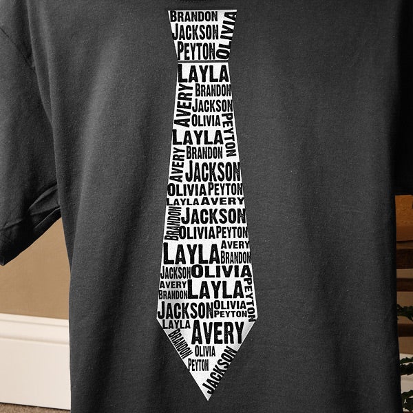 Personalized Men's Name Tie Shirts