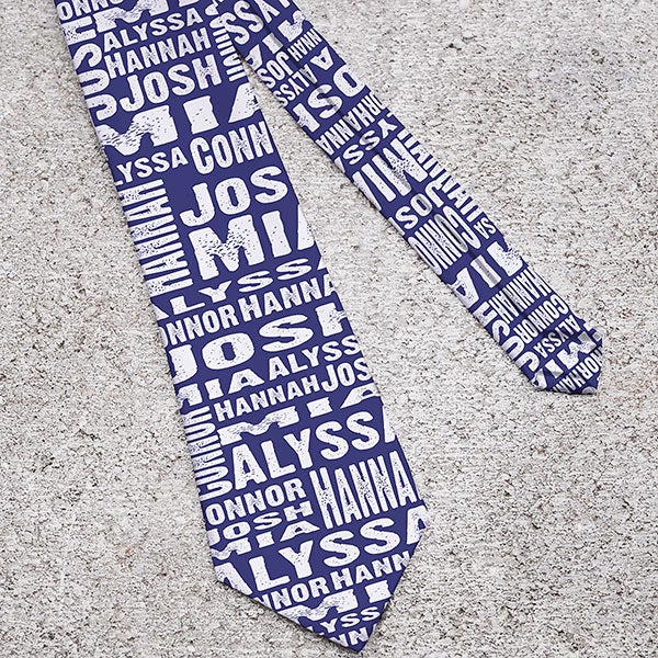 Personalized Men's Ties - Repeating Name - 11758