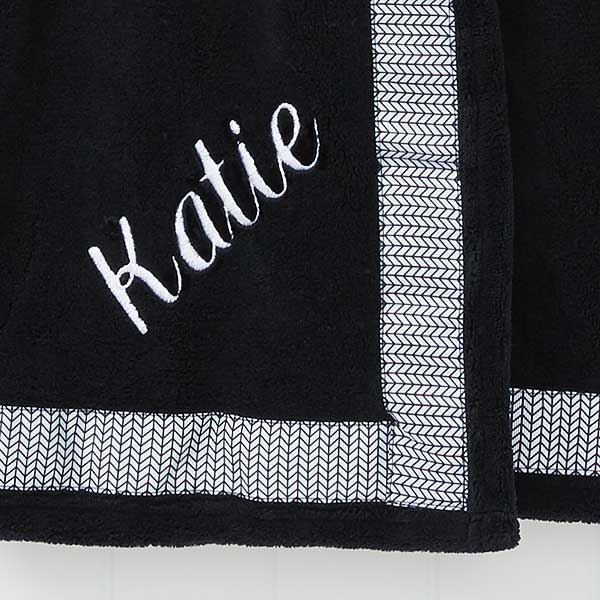Personalized Bath Wraps With Straps Geometric Accent