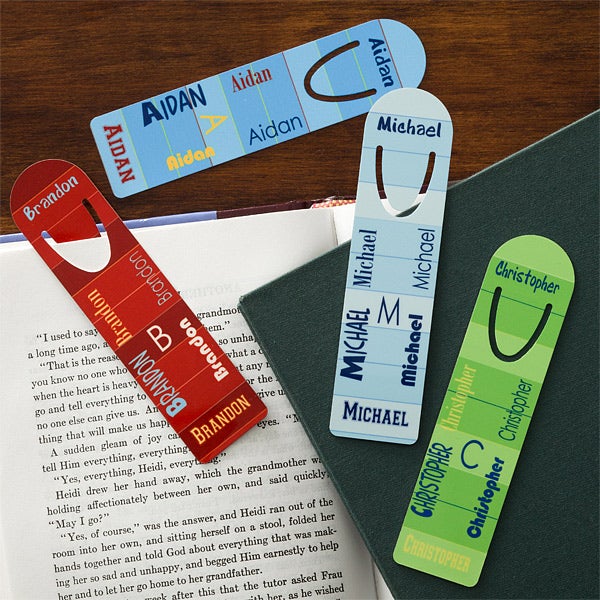 personalized bookmarks for boys
