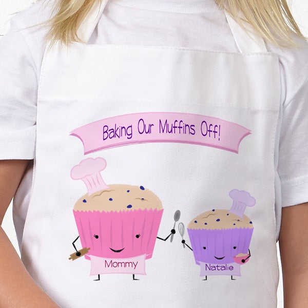 Mommy and me aprons, mom and kid cooking apron set, personalized