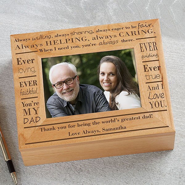 Personalized Photo Keepsake Box Definition of Dad