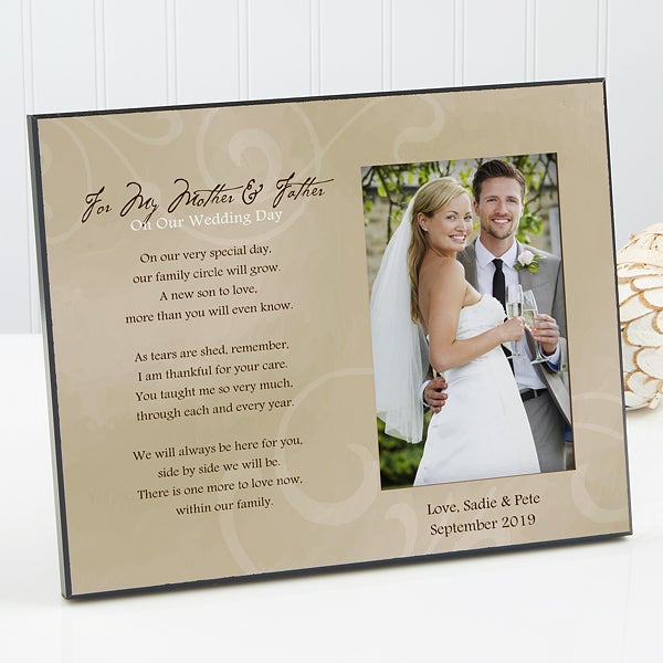 To My Parents Personalized Wedding Frame