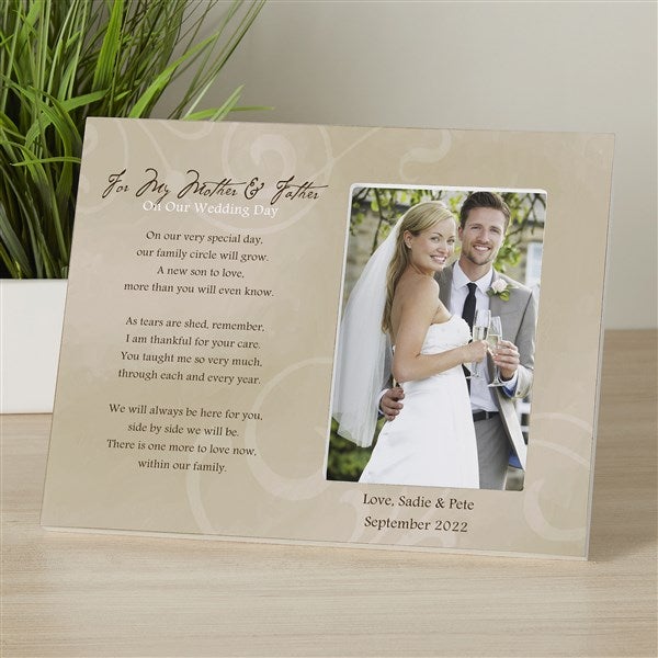 Personalised Engraved Heart Glass Plaque Wedding Bride and Groom Gift Wed-4 for sale online 