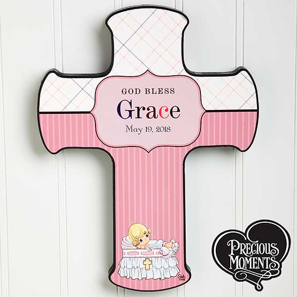 12067 Precious Moments® Personalized Christening Baby Cross