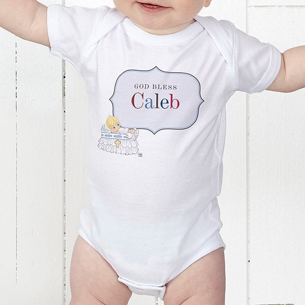 la newborn in christening outfit