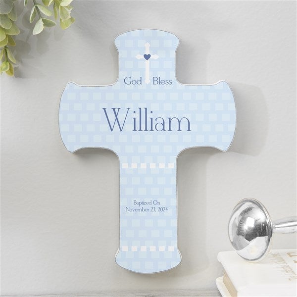 Personalized Nursery Wall Cross - God Bless Baby - 12077