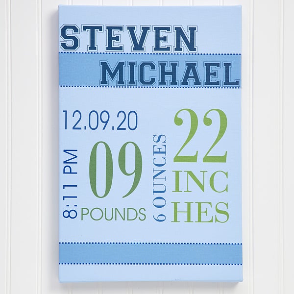personalized baby canvas
