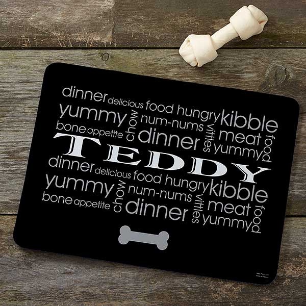 Personalized Dog Food Mat - Doggie Delights - 12127