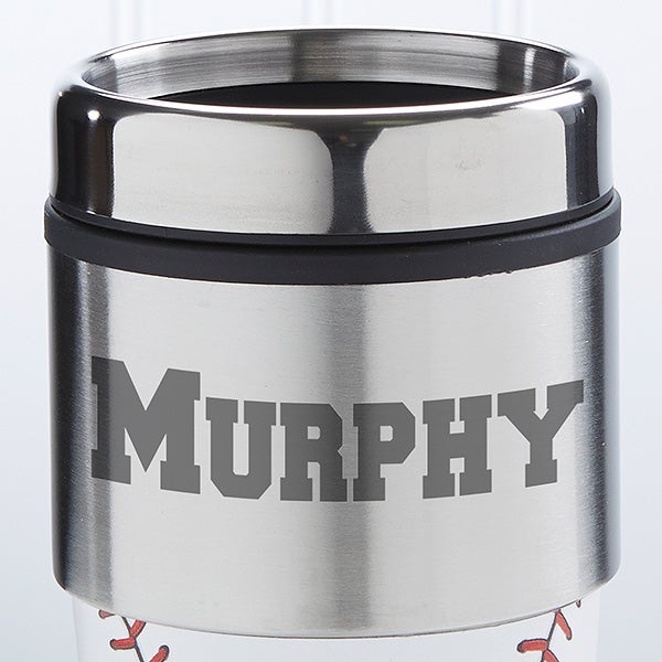 Personalized Baseball Travel Mug