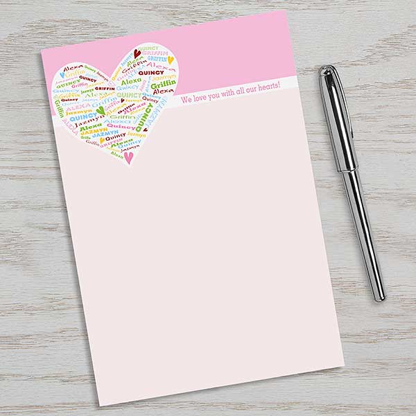 Personalized Notepads for Mom - Her Heart of Love - 12209