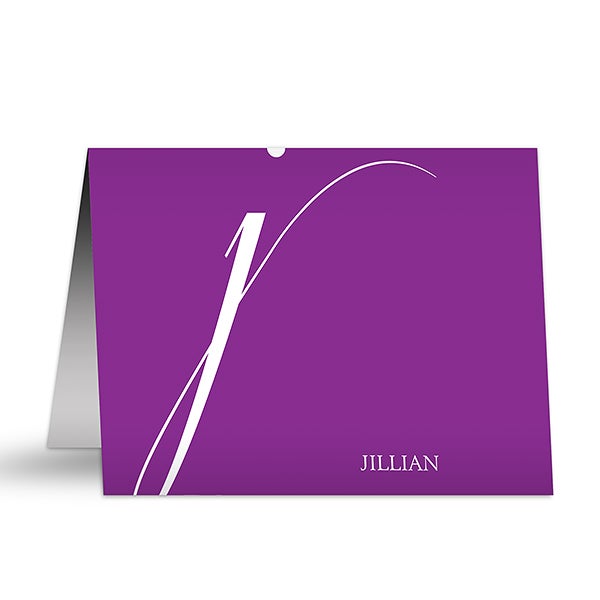 Personalized Note Cards - Stylish Monogram - 12221