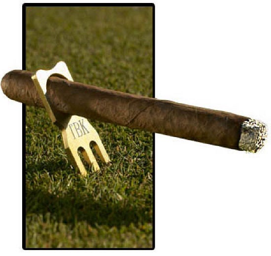 1222D Cigardian Brass Cigar Holder & Divot Tool