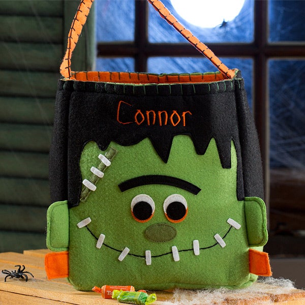 Personalized Halloween Trick or Treat Bags - Frankenstein - 12244