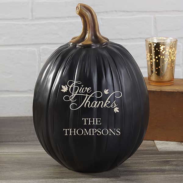 Personalized Fall Pumpkin Decorations - Give Thanks - 12253