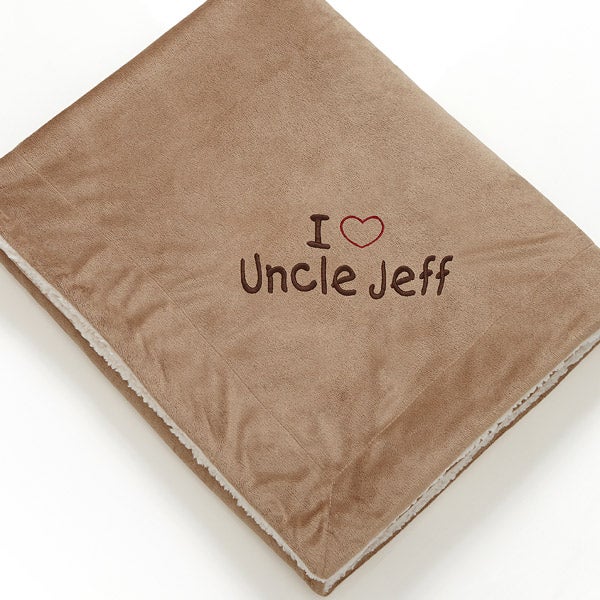 Personalized Sherpa Fleece Blanket for Him Warm Heart