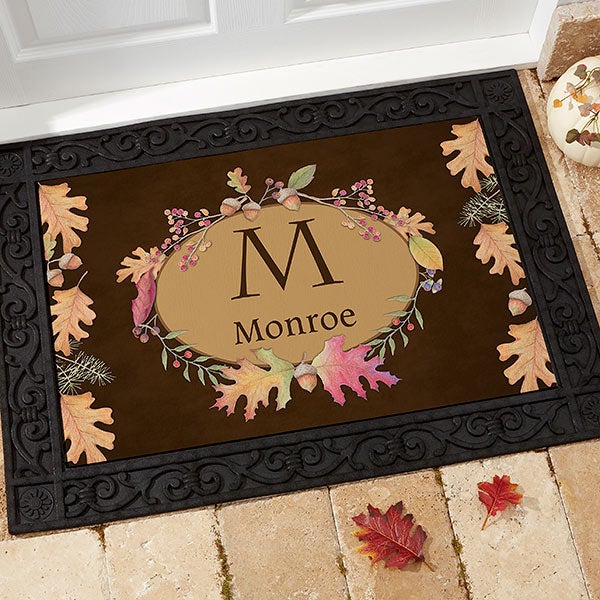 Personalized Autumn Leaves Doormats