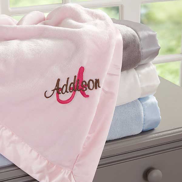 personalized baby blanket with name all over