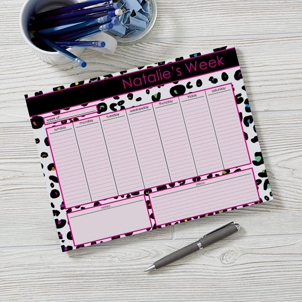 Personalized Desk Pad Calendars for Women - Her Weekly Agenda - 12312