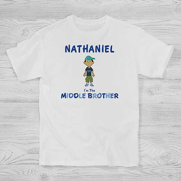 Personalized Boy Cartoon Character Clothes - I'm The Brother - 12316