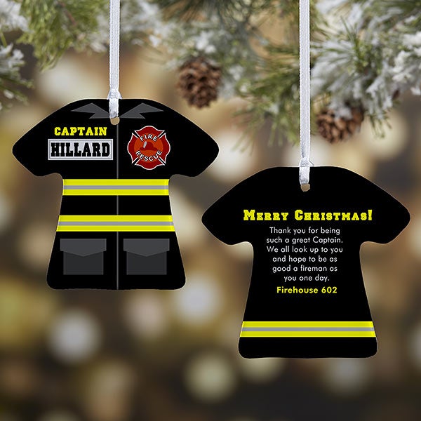 Personalized Christmas Ornaments - Firefighter Uniform - 12374