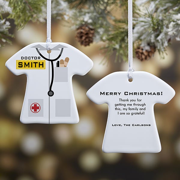 Personalized Christmas Ornaments - Medical Doctor - 2-Sided