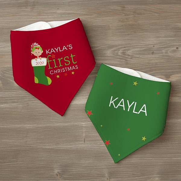 personalized baby's first christmas book