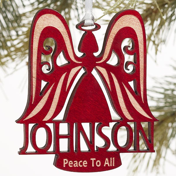 Personalized Christmas Ornaments - Family Angel - 12397