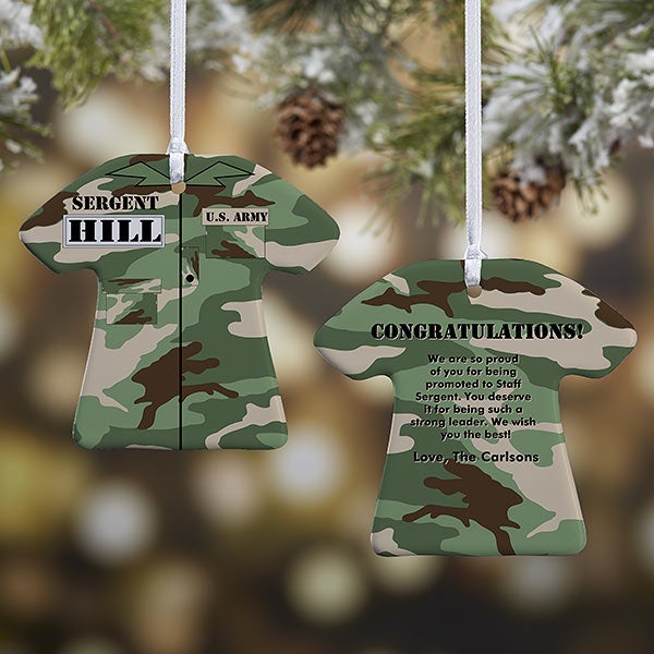 NAME PERSONALIZED Christmas ORNAMENT Women Army Military Service Female Soldier