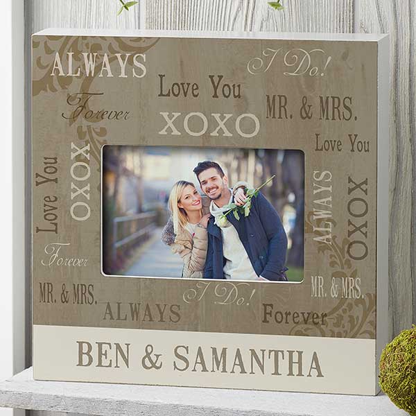 Our Loving Family Personalized 4x6 Photo Box Frame - Horizontal