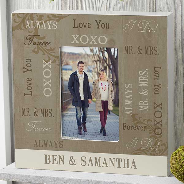 Our Loving Family Personalized 4x6 Photo Box Frame - Vertical