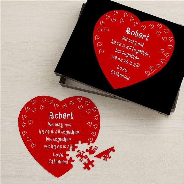 Personalized Heart Shaped Puzzle - Love Connection - 1245