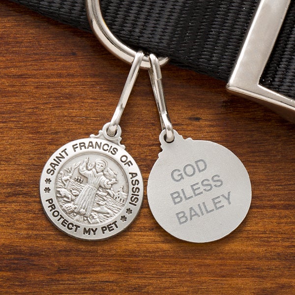 saint francis dog tag