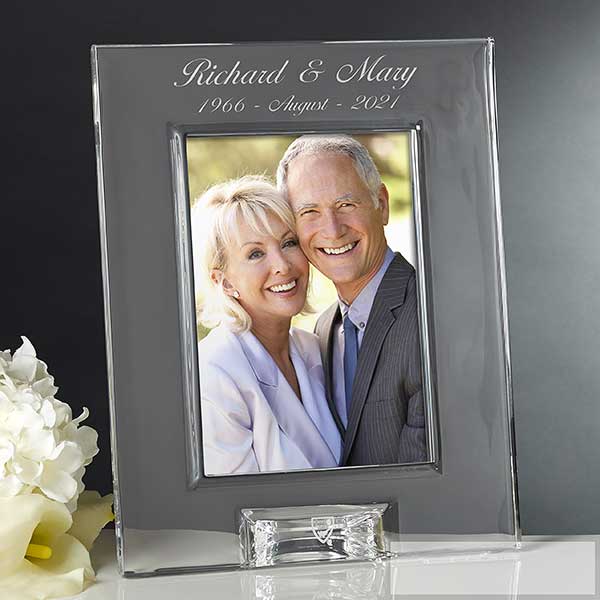 Pearl Anniversary Personalised Engraved Hand Decorated Glass 6x4 Photo Frame