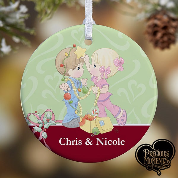 12468 precious moments personalized christmas couple personalize christmas ornament