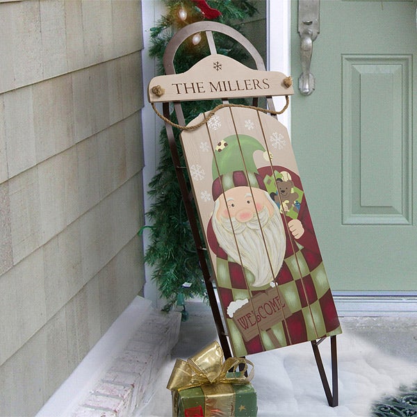 Personalized Christmas Decor - Santa Claus Sled - 12499