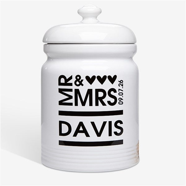 Personalized Cookie Jars - Mr and Mrs - 12541