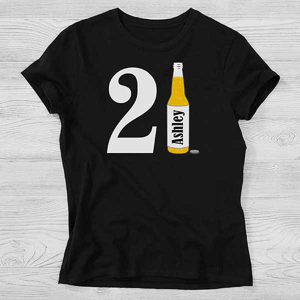 Personalized 21st Birthday Apparel - 21st Birthday Beer - 12586